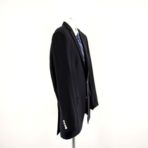 Calvin Klein Wool Navy Blue 38L 2 Silver Button Blazer Or‎ Slim Fit 40L - Picture 6 of 10